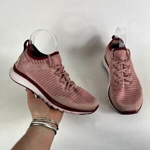 Reebok Print Smooth 2.0 Sneakers Women's 8.5 Pink Maroon Running Shoes CN1743